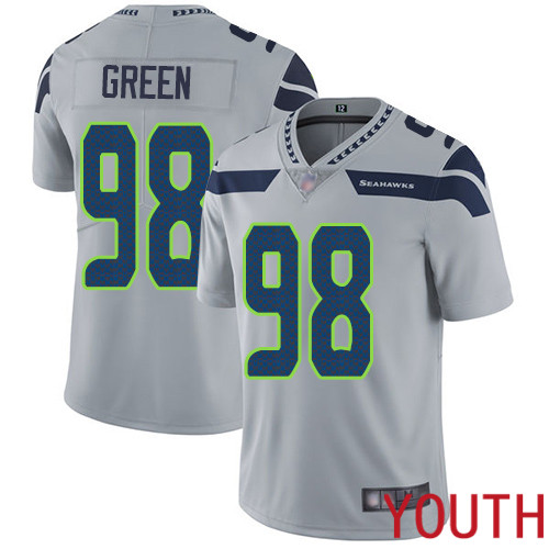 Seattle Seahawks Limited Grey Youth Rasheem Green Alternate Jersey NFL Football 98 Vapor Untouchable